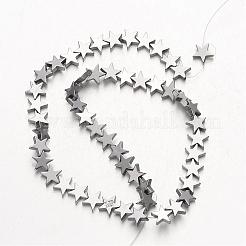 Гальванизировать немагнитных синтетический гематит нитей бисера G-F300-24D-01