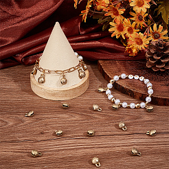 40 шт. латунные подвески-колокольчики KKB-SC0001-03