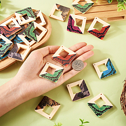 36 шт. большие подвески из дерева WOOD-TA0001-80