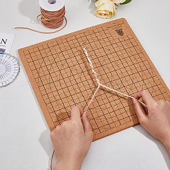 Квадратные пробковые коврики для вязания TOOL-WH0005-17A