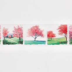 6 рулон 6-х цветных самоклеящихся бумажных декоративных наклеек для животных&nbsp;DIY-CP0012-90