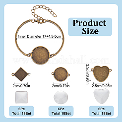 Наборы для изготовления браслетов из сплава с куполом своими руками DIY-GO0002-22