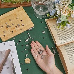 80 шт. европейские бусины из нержавеющей стали 304&nbsp;STAS-ME0002-94