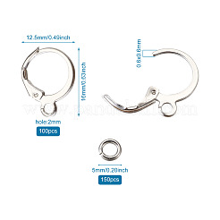 Messing-Huggie-Hoop-Ohrringzubehör & offene Sprungringe&nbsp;KK-TA0007-84A-P