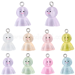 32 Uds. Colgantes de resina luminosa de 8 colores&nbsp;RESI-SC0006-50
