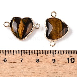 Подвески в форме сердца из натурального тигрового глаза&nbsp;G-T138-205G-G