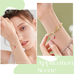 8 шт. латунные красные эмалевые подвески в виде растений в европейском стиле OPDL-BBC0001-03G-01