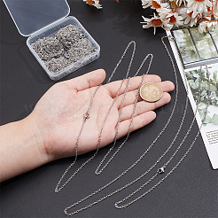 4 стиль 304 нержавеющая сталь кабельные цепочки ожерелья NJEW-NB0001-21P