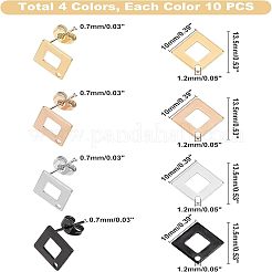 Фурнитура для сережек-гвоздиков из нержавеющей стали 304 STAS-UN0015-34