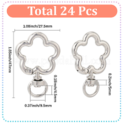 24 шт. Поворотные застежки из сплава&nbsp;FIND-SC0017-49B