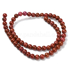 Нити синтетических бусин из красной яшмы&nbsp;G-F826-B02-6mm