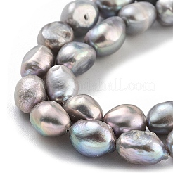 Окрашенные натуральные культивированные нити из пресноводного жемчуга PEAR-P062-28D