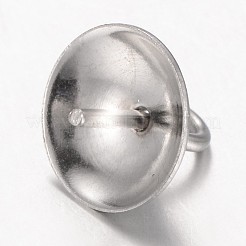 304 Edelstahl Cup Perle Peg Bails Pin Anhänger&nbsp;LS-STAS-L143-01