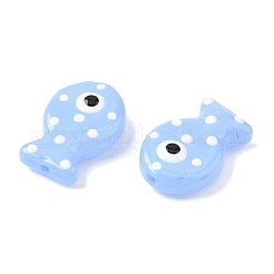 Perles de verre peintes perles en émail&nbsp;X-LAMP-D303-04F