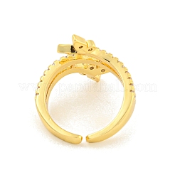 Стойка в форме бабочки с покрытием из латуни&nbsp;RJEW-C103-01G