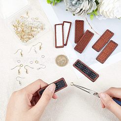 Набор для самостоятельного изготовления прямоугольных висячих сережек&nbsp;DIY-OC0009-48