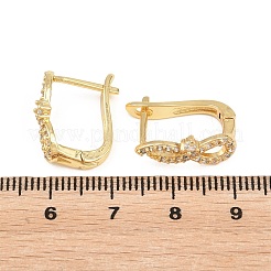Créoles en laiton avec zircone cubique de micro pave&nbsp;KK-Z166-06G