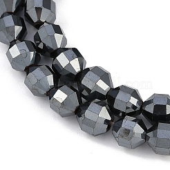 Гальванизированные синтетические немагнитные гематитовые энергетические призматические бусины G-H072-M01-01