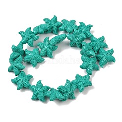 Нити резных бусин синтетического коралла&nbsp;CORA-K009-06C-06