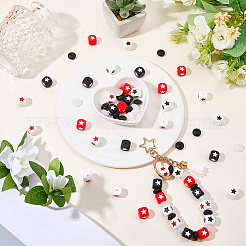 70 pièce de perles en silicone en forme d'étoile&nbsp;SIL-PA0001-35