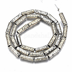 Гальванические бусины из натуральной лавы G-T114-76F