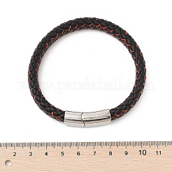 Плетеные браслеты из микрофибры и кожи для мужчин BJEW-Z081-14P