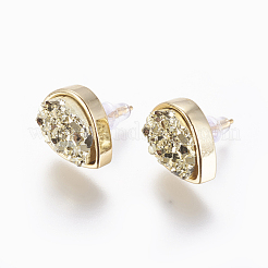 Clous d'oreilles en laiton&nbsp;EJEW-J098-G