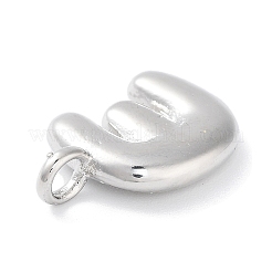 Pendenti con lettere a palloncino in ottone placcato a cremagliera&nbsp;KK-C050-01P-E