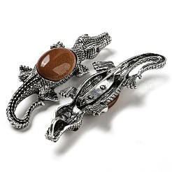 Broche crocodile en alliage&nbsp;JEWB-C026-01I-AS