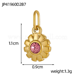 Подвески из нержавеющей стали 304 со стразами STAS-OY003-87G