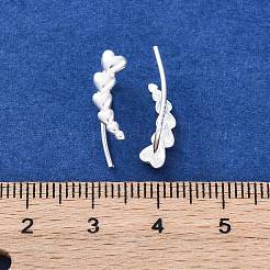 S999 изящные серебряные серьги-гвоздики EJEW-F356-04S