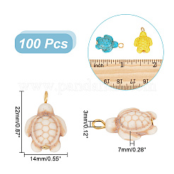 100шт подвески из окрашенной синтетической бирюзы PALLOY-NB0003-94