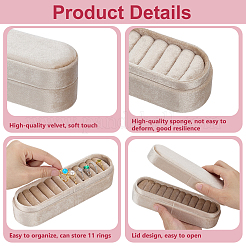 Бархатные коробки для хранения колец и украшений&nbsp;CON-WH0115-11B