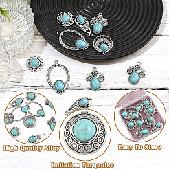 12 pz 6 pendenti in turchese sintetico tinto in {2} stili&nbsp;FIND-SZ0019-80