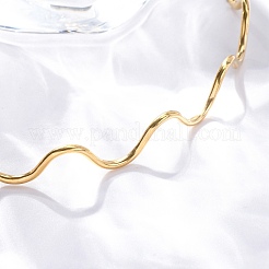 Ожерелья из цепочек волнообразной формы из нержавеющей стали 304 для женщин&nbsp;NJEW-S439-08G