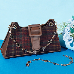 Legierung Emaille Blume Messing Kabelketten Tasche Verlängerungsketten&nbsp;HJEW-PH01994