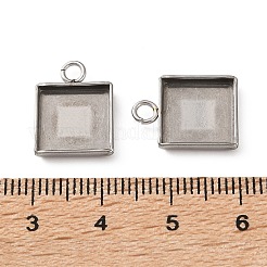 Cabochon-Fassungen für Anhänger aus Edelstahl 304&nbsp;STAS-Z201-02P-03