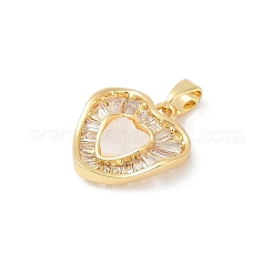 Латунные микропаве прозрачные подвески с фианитом&nbsp;KK-R213-06G-03