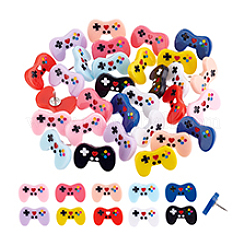 30 шт. 10 стиля игровых автоматов из смолы со штифтами&nbsp;AJEW-PH01674