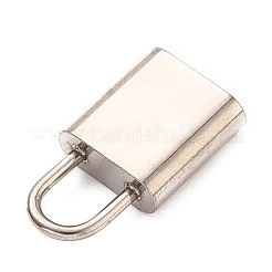 変色しにくい304ステンレススチールペンダント  南京錠  ステンレス鋼色  18.5x10x4mm  穴：6.4x4.5mm&nbsp;STAS-I165-01B