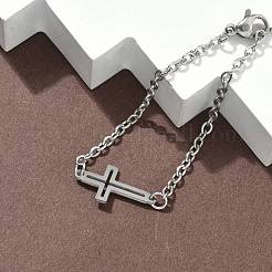 Браслеты из нержавеющей стали 304 с поперечными связями BJEW-F500-03P