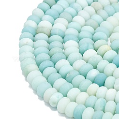 Натуральный цветок амазонитовые бусины пряди G-P575-A10-8x5mm-02