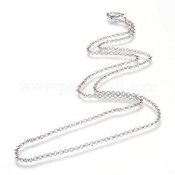 Железные цепочки Роло изготовление ожерелий&nbsp;MAK-R017-45cm-P