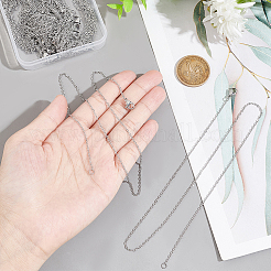 Классические простые ожерелья из нержавеющей стали 304 для мужчин и женщин с цепочкой-кабелем STAS-UN0003-37P