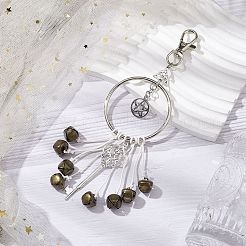 Украшения из сплава со звездами и кольцами HJEW-JM02170-01