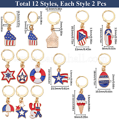 Подвеска-бабочка из сплава с эмалью на День независимости&nbsp;HJEW-SC00057