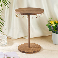 Вращающаяся круглая деревянная ювелирная витрина-органайзер для ожерелий подвесная стойка-башня NDIS-TAC0001-01A