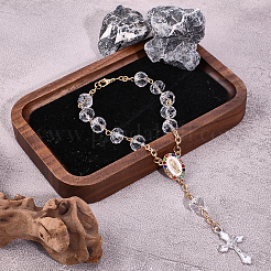 4 шт. эмалированный крест из сплава с подвесками в виде Иисуса&nbsp;BJEW-GO0001-24