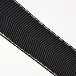 ギフト包装のための広い有線グログランリボン  ブラック  1-1/2インチ（38mm）  約100ヤード/ロール（91.44メートル/ロール）&nbsp;SRIB-L010-38mm-030