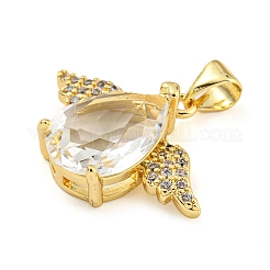 Покрытие стойки латунь микропаве прозрачные подвески из кубического циркония ZIRC-L100-151G